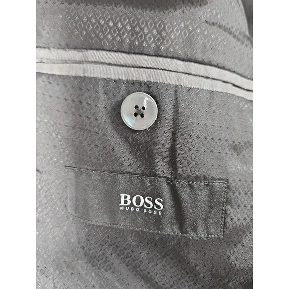 HUGO Hugo Boss 100% Virgin Wool Blazer Sport Coat 36S Houndstooth Pattern - Picture 12 of 16